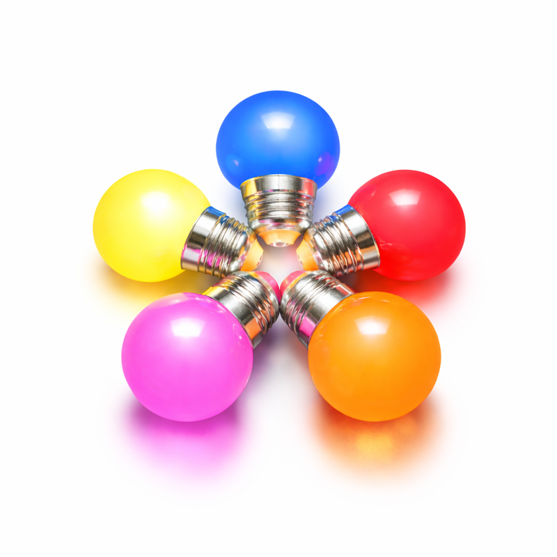 Gekleurde LED lampen en lampensets
