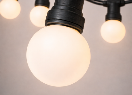 LED kogellamp Ø45 - 1W E27 warmwit (2700K) melkwitte kap