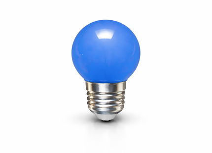 LED kogellamp Ø45 - 1W E27 Blauw - PrikkabelXL