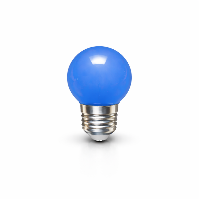 LED kogellamp Ø45 - 1W E27 Blauw - PrikkabelXL