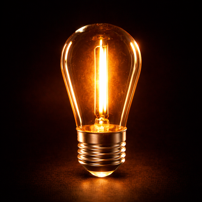 Dimbaar LED filament lampen - 1 watt E27, extra warmwit (2200K)