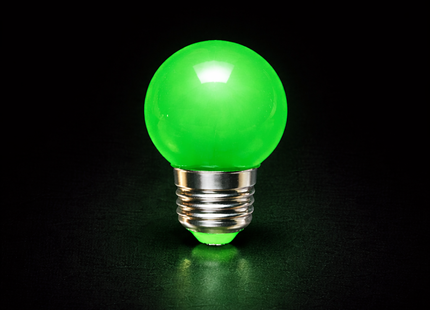 LED kogellamp Ø45 - 1W E27 Groen - PrikkabelXL