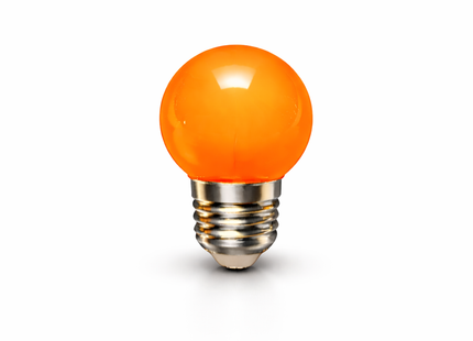 LED kogellamp Ø45 - 1W E27 Oranje