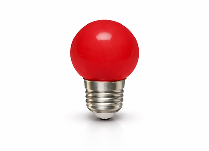 LED kogellamp Ø45 - 1W E27 Rood - PrikkabelXL