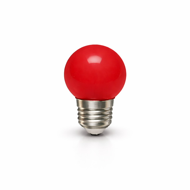LED kogellamp Ø45 - 1W E27 Rood - PrikkabelXL