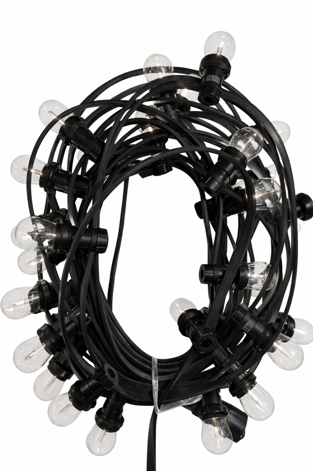 Prikkabel Classic 15 meter set – 1 Watt EXTRA warmwitte filament LED lampen (2200K)